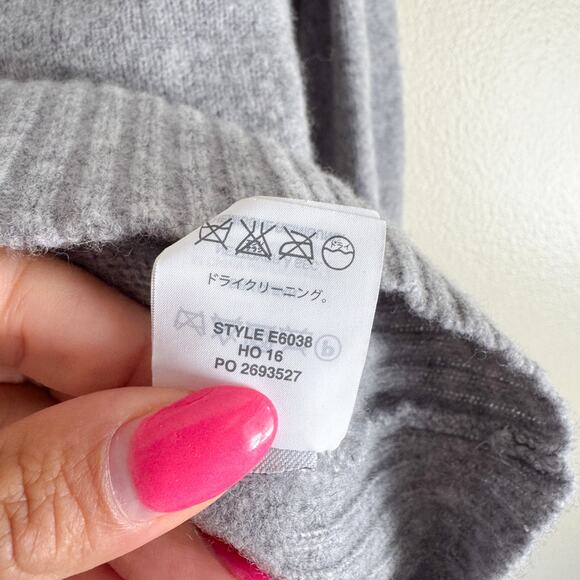 J. Crew Grey Wooly Holly Crewneck Sweater Large - Picture 5 of 7